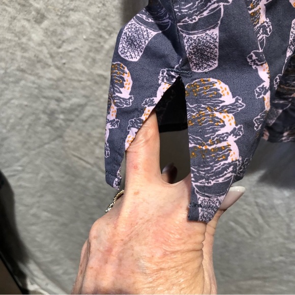 NWOT Abound Mens ice cream print novelty shirt blue grey pink cotton spandex XL - Picture 4 of 8